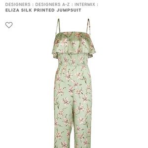 Intermix Eliza Silk Printed Jumpsuit